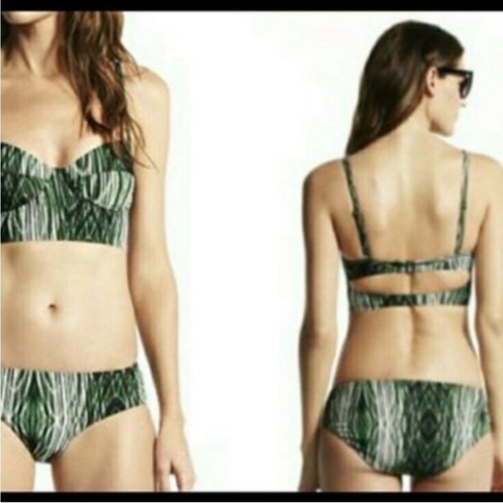 DEREK Lam Design Nation XS 2pc Bikini Green Black